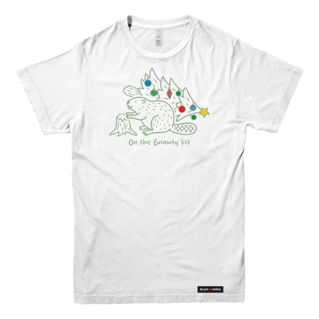 Gnawty List Christmas Beaver Mens T-shirt