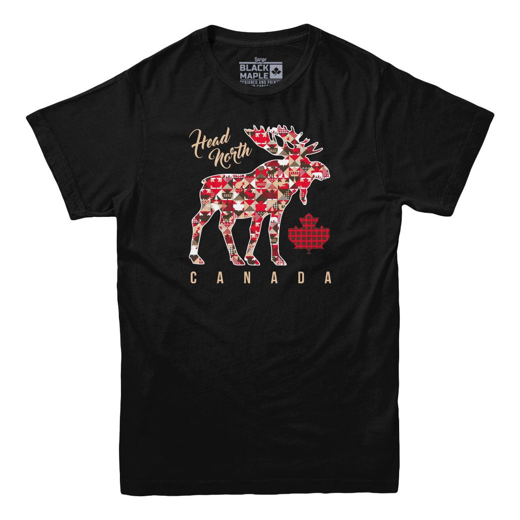 Head North Patchwork Moose T-shirt