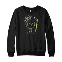 Hockey Puck-er up Christmas Mistletoe Crewneck Sweatshirt