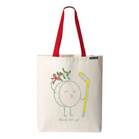 Hockey Puck-er up Christmas Mistletoe Tote Bag