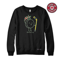 Hockey Puck-er up Christmas Mistletoe Crewneck Sweatshirt