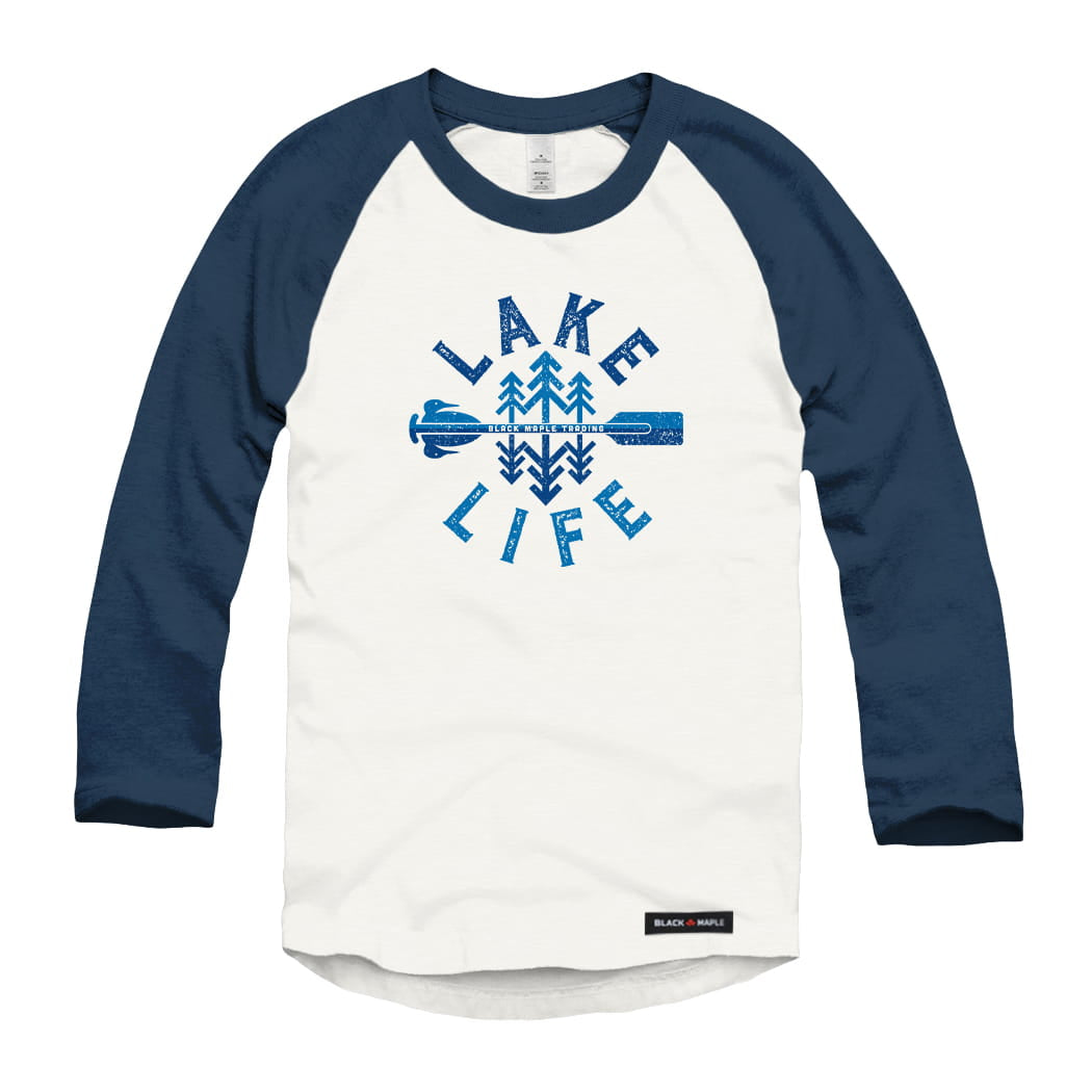 Lake Life Reflection Raglan Baseball Shirt
