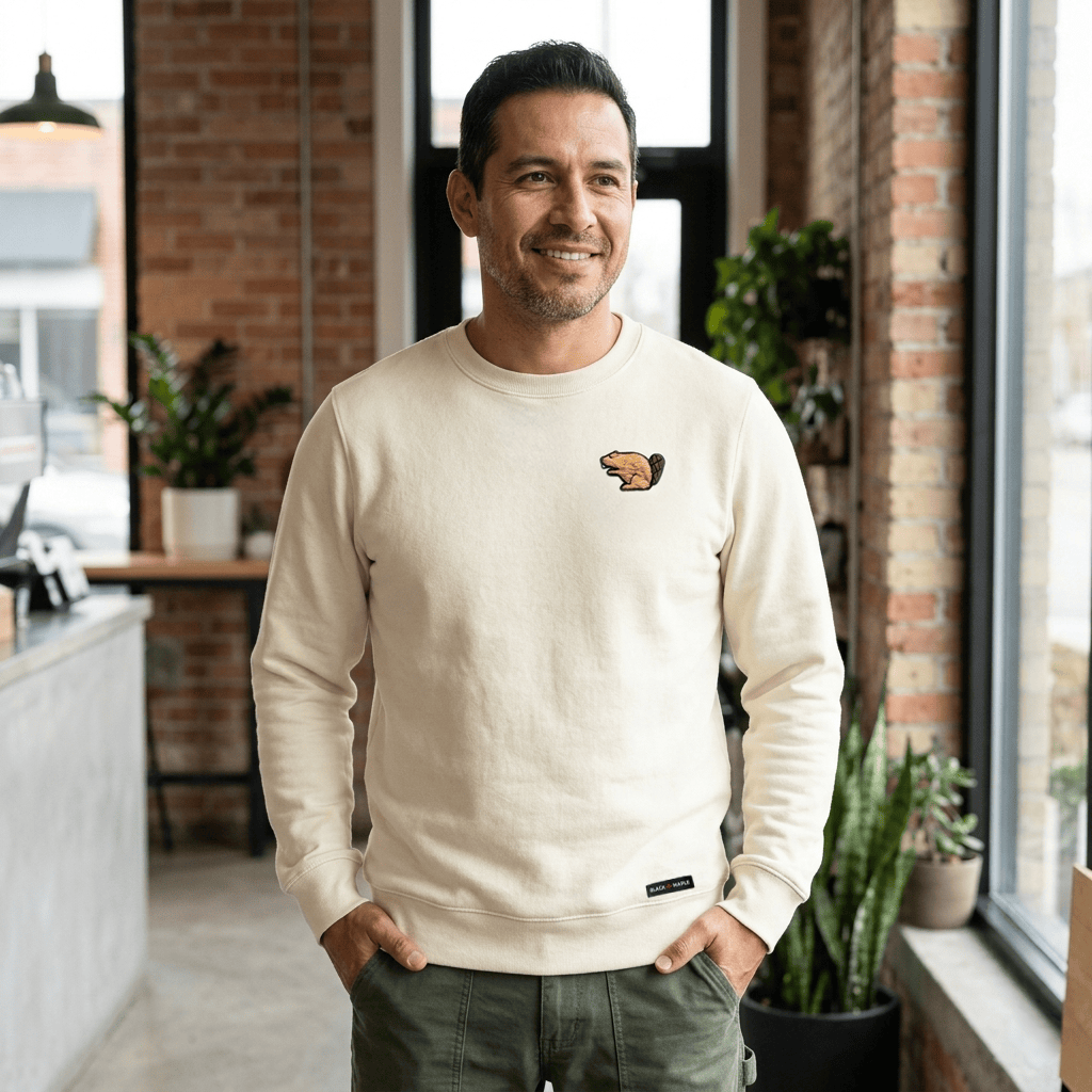 Lucky Beaver Patch Sweatshirt or Hoodie