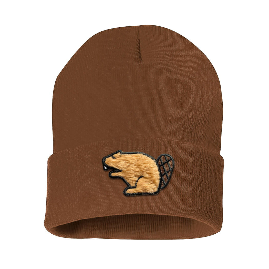 Lucky Beaver Patch Cuff Knit Tuque