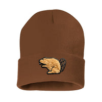 Lucky Beaver Patch Cuff Knit Tuque