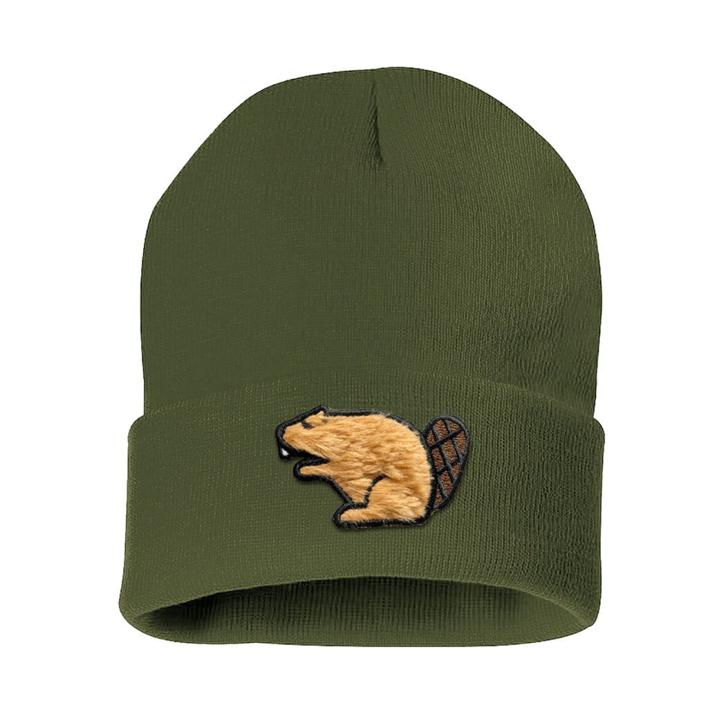 Lucky Beaver Patch Cuff Knit Tuque