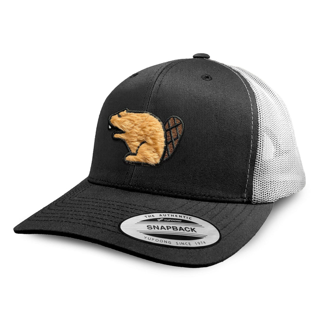 Lucky Beaver Patch Curved Brim Trucker Cap