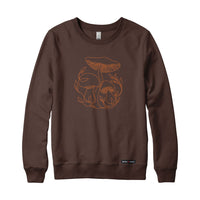Mushroom Cluster Embroidery Crewneck Sweatshirt