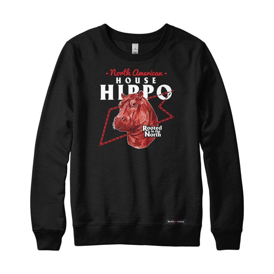 North American House Hippo Low Poly Bust Sweatshirt or Hoodie