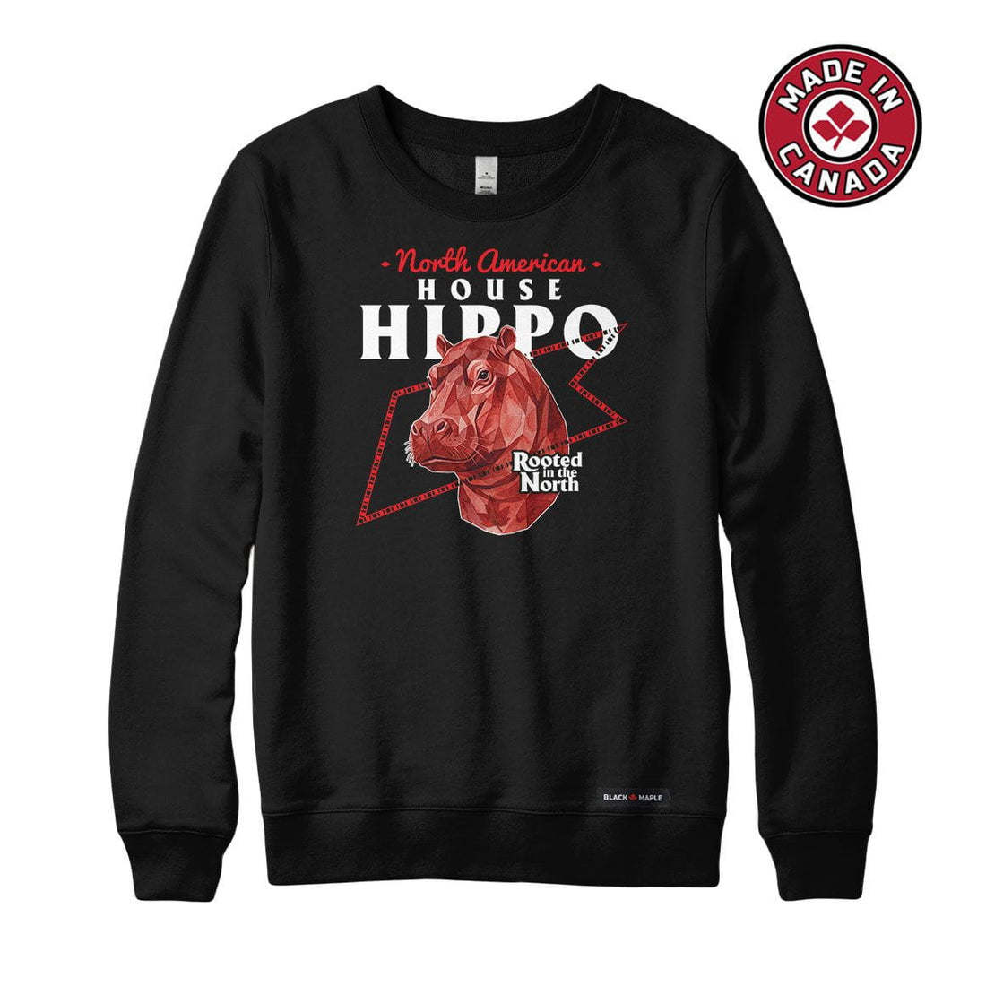 North American House Hippo Low Poly Bust Sweatshirt or Hoodie