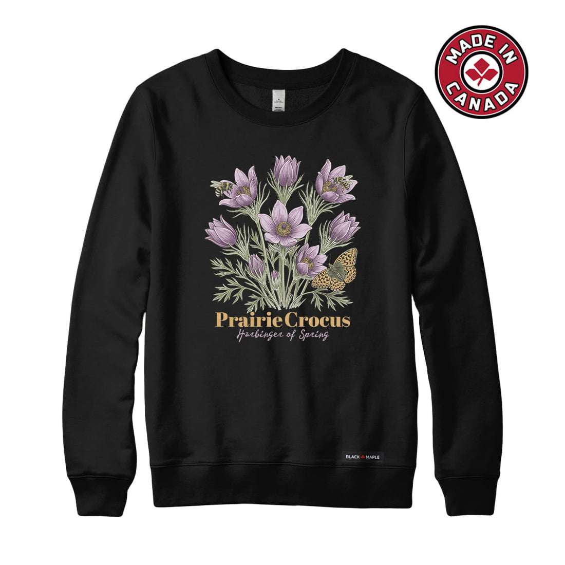 Prairie Crocus Wildflower Sweatshirt