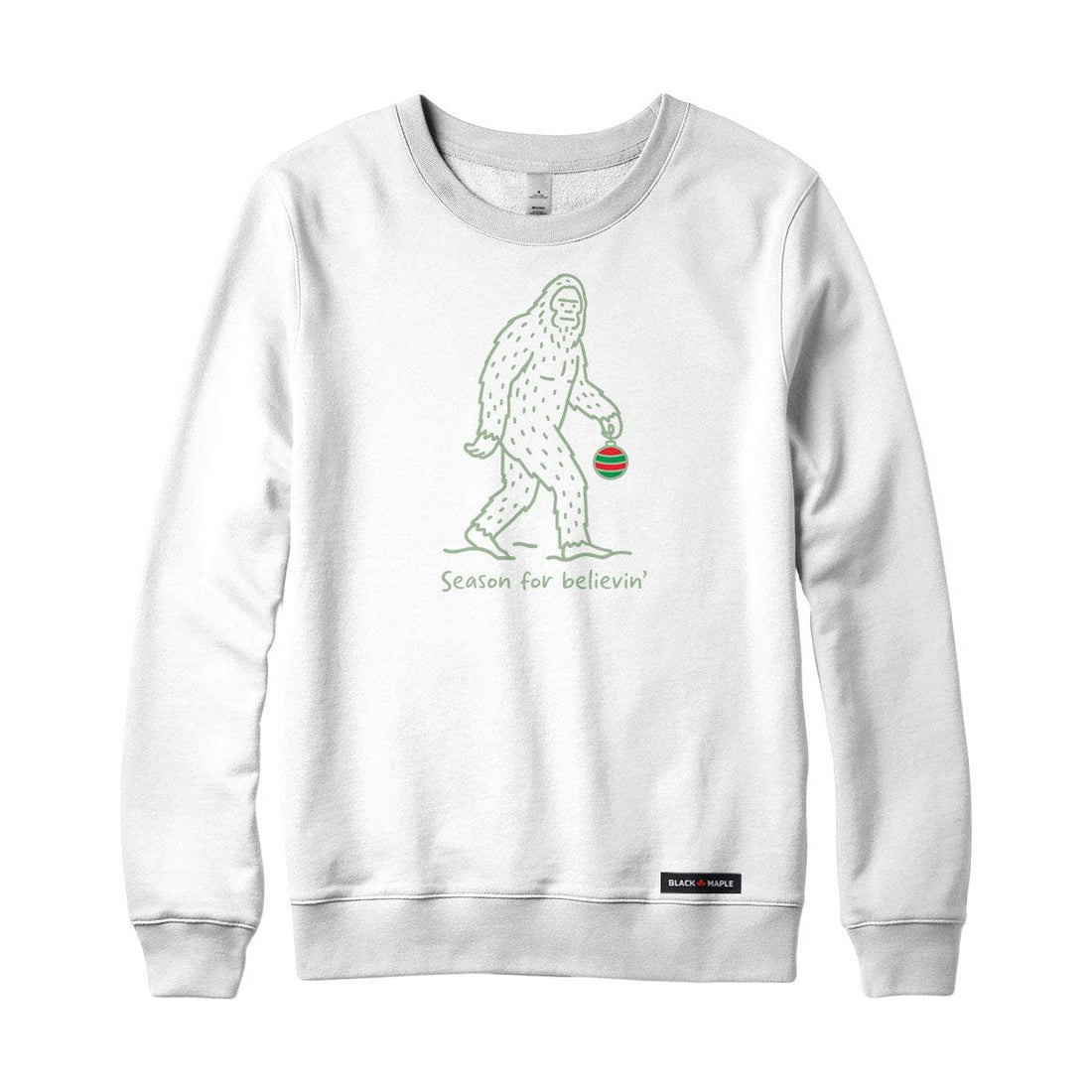 Season for Believin Christmas Sasquatch Crewneck Sweatshirt
