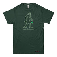 Season for Believin Christmas Sasquatch Mens T-shirt