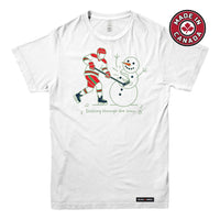Slashing through the Snow Christmas Hockey Mens T-shirt