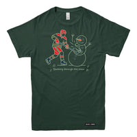 Slashing through the Snow Christmas Hockey Mens T-shirt