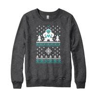 Ugly Christmas Sweater Faux-Knit Yeti Crewneck Sweatshirt