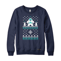 Ugly Christmas Sweater Faux-Knit Yeti Crewneck Sweatshirt