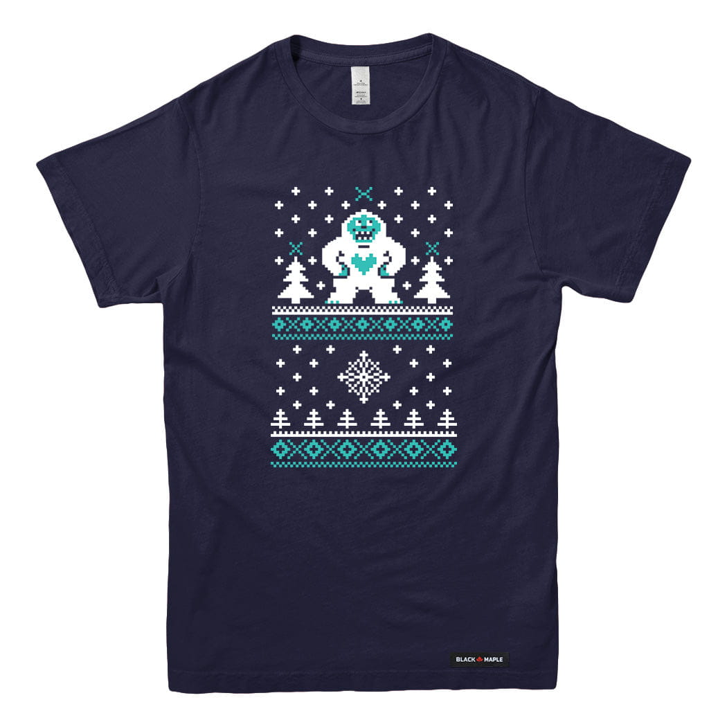 Ugly Christmas Sweater Faux-Knit Yeti T-shirt