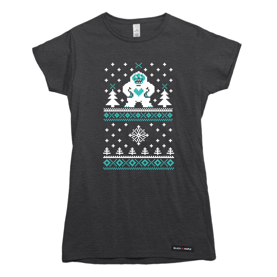 Ugly Christmas Sweater Faux-Knit Yeti T-shirt