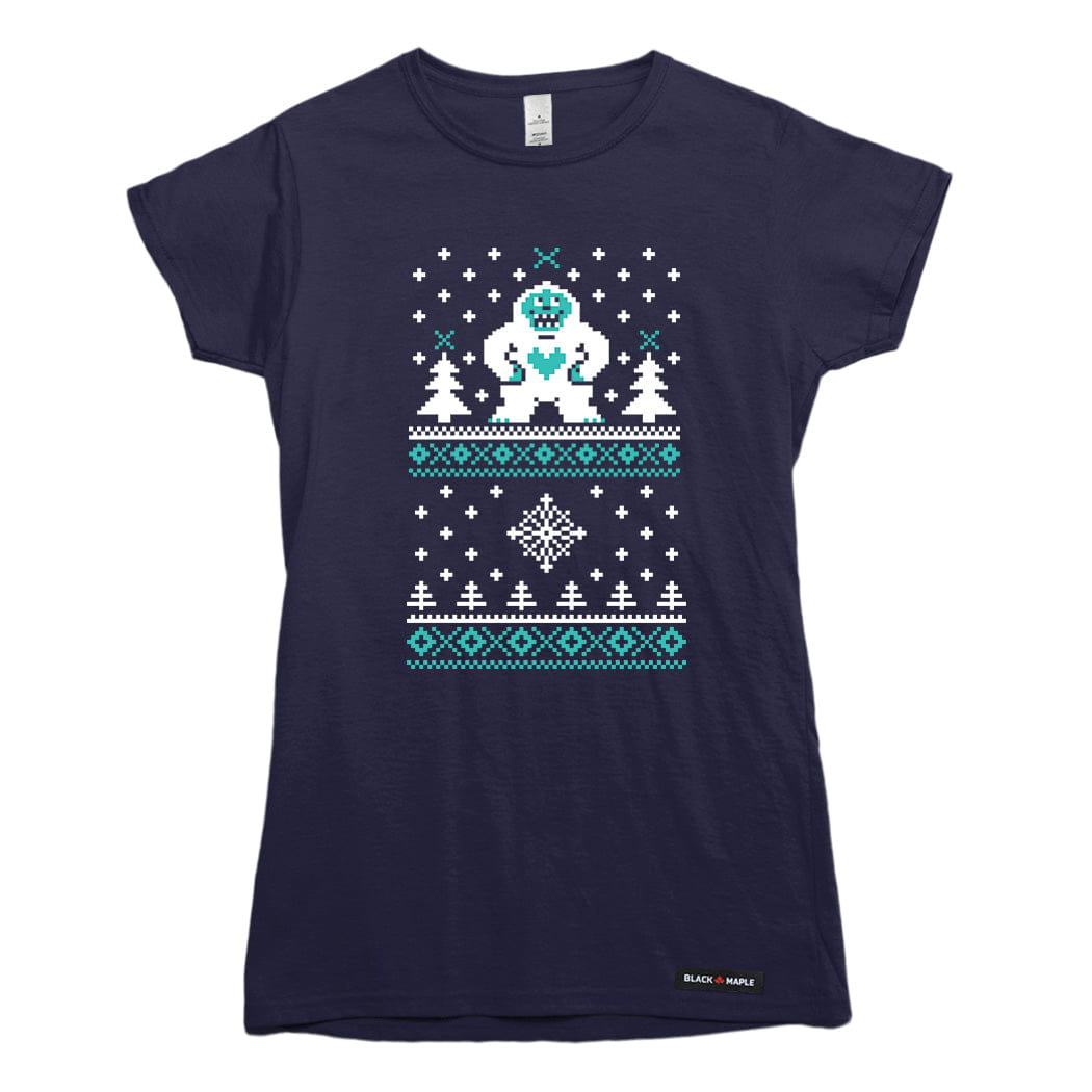 Ugly Christmas Sweater Faux-Knit Yeti T-shirt