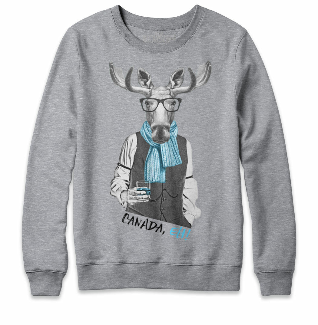 Moose with Scotch Crewneck Sweatshirt