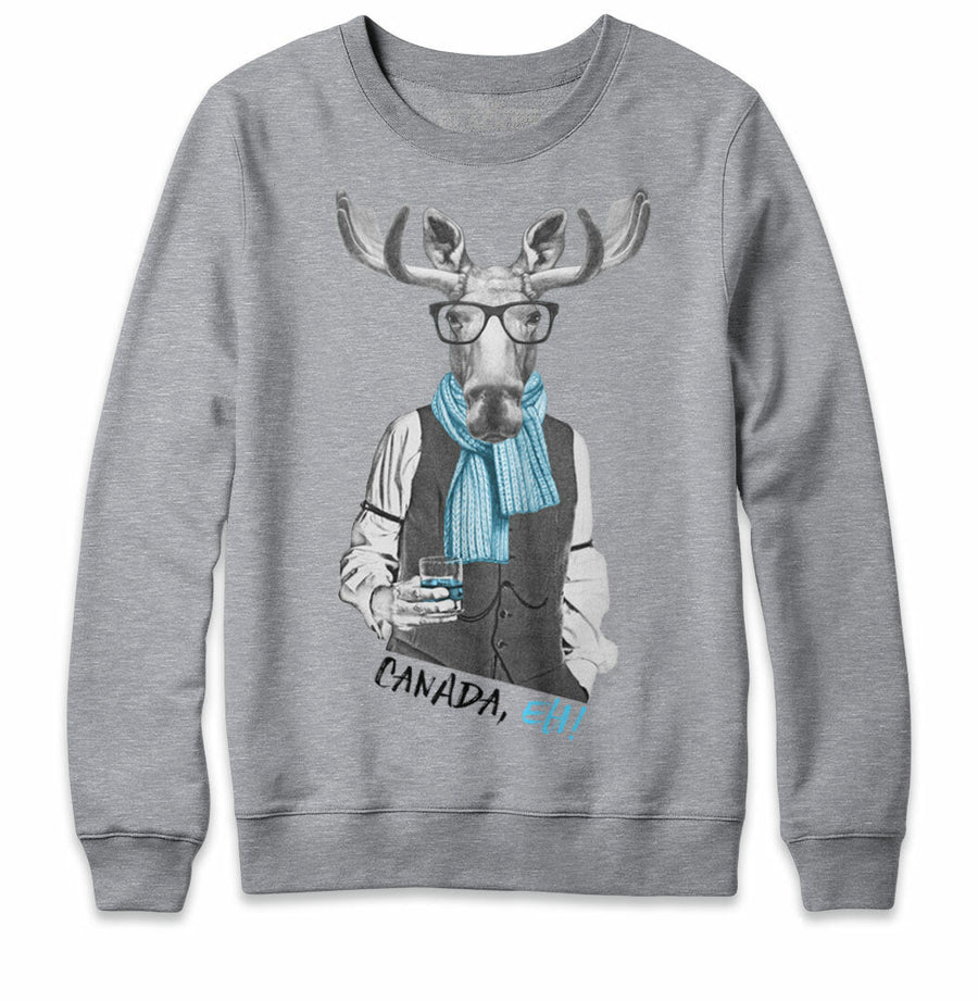 Moose with Scotch Crewneck Sweatshirt