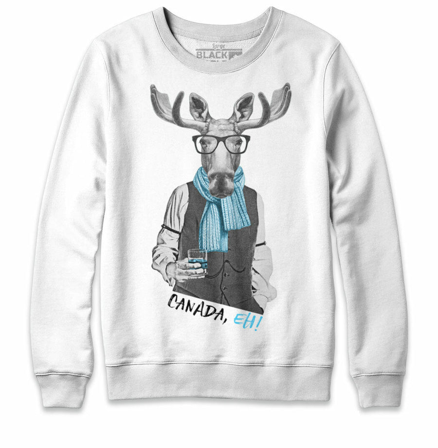 Moose with Scotch Crewneck Sweatshirt