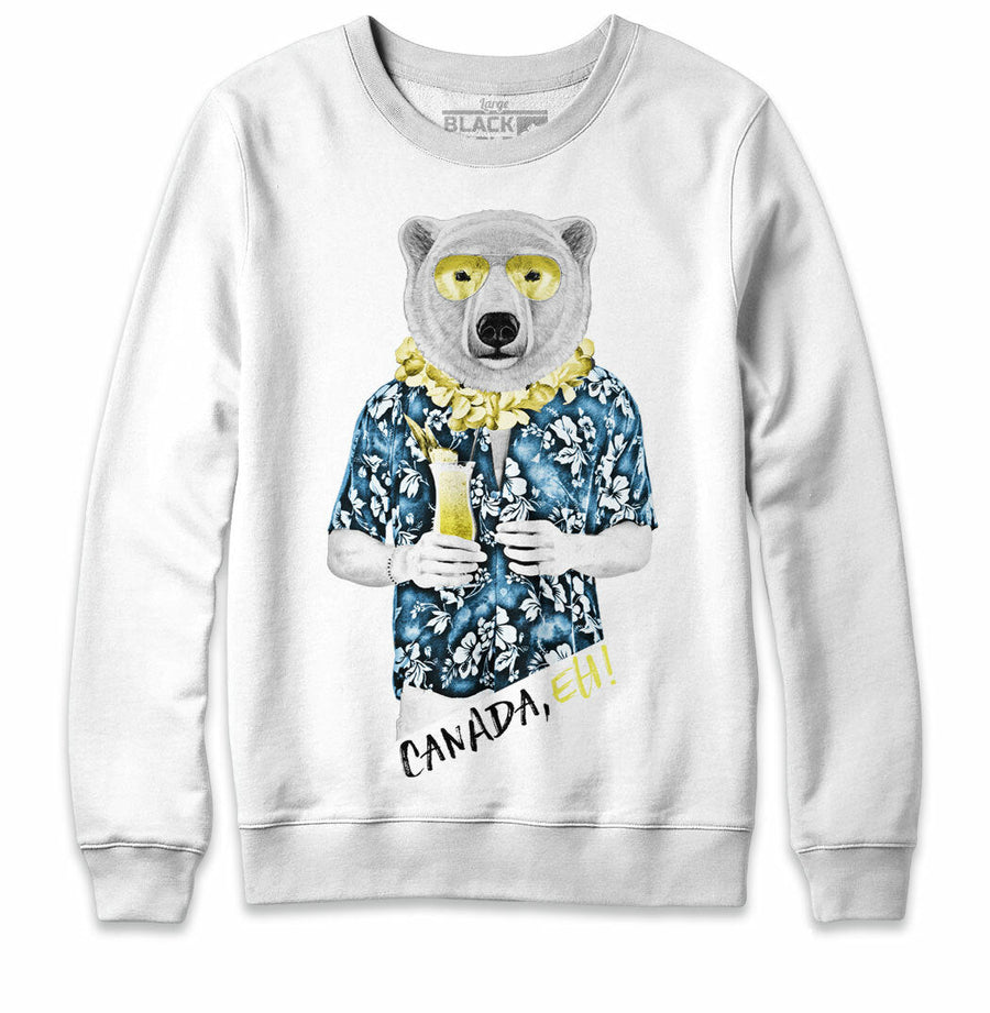 Polar Bear with Daiquiri Crewneck Sweatshirt