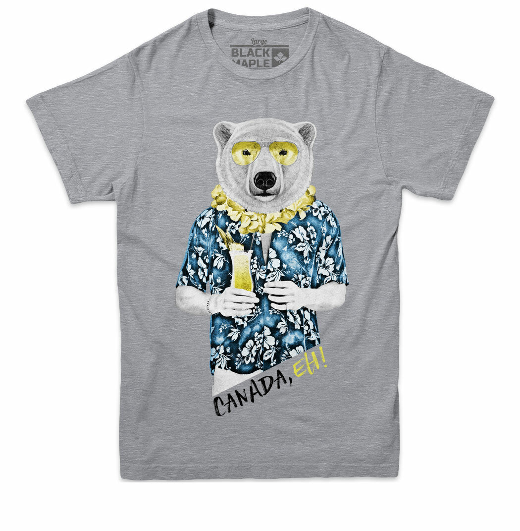 Polar Bear with Daiquiri Mens T-shirt