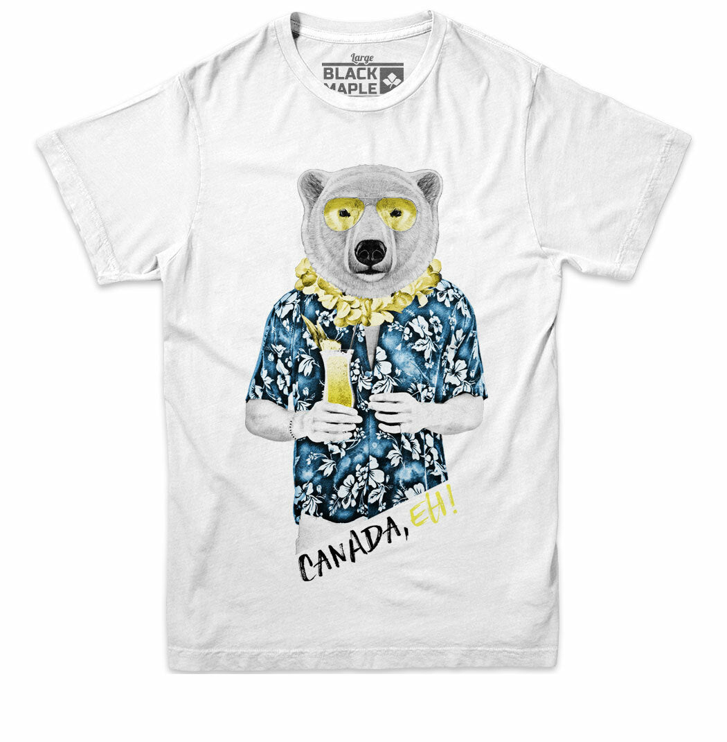 Polar Bear with Daiquiri Mens T-shirt