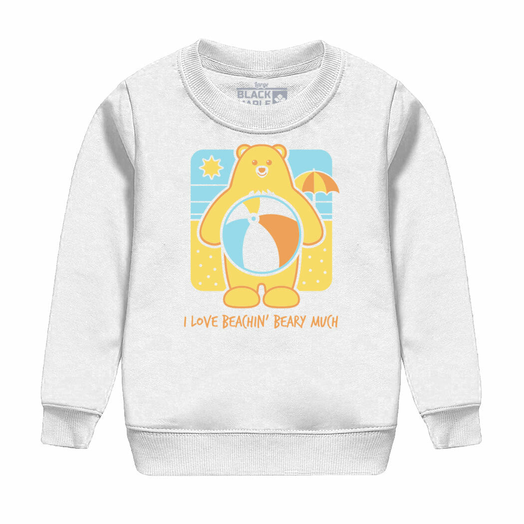 I Love Beachin Beary Much Sweat-shirt ras du cou pour enfants