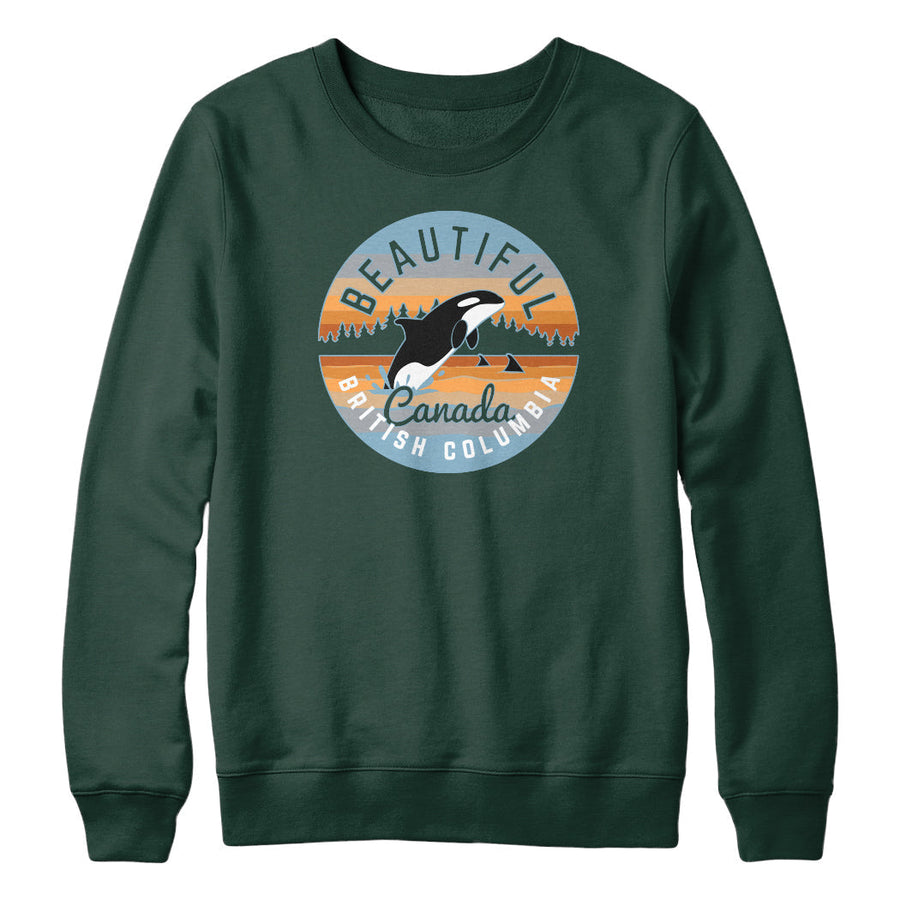 Beautiful British Columbia Whale Sweatshirt Hoodie