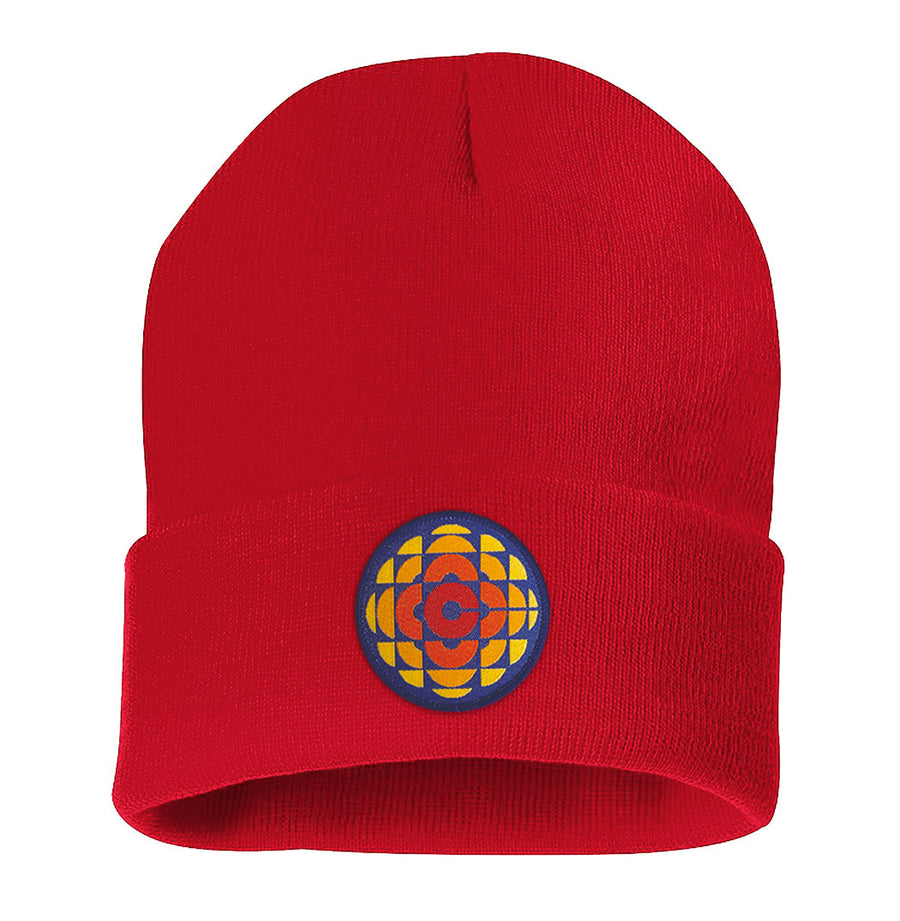 CBC 1974-86 Tuque à revers rouge avec pierres rétro