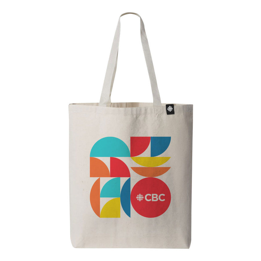 CBC Mosaic Square Logo Tote Bag Naturel avec Naturel