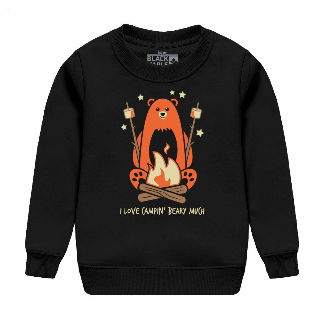 J'aime le camping Beary Much Sweat-shirt ras du cou pour enfants