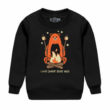 J'aime le camping Beary Much Sweat-shirt ras du cou pour enfants