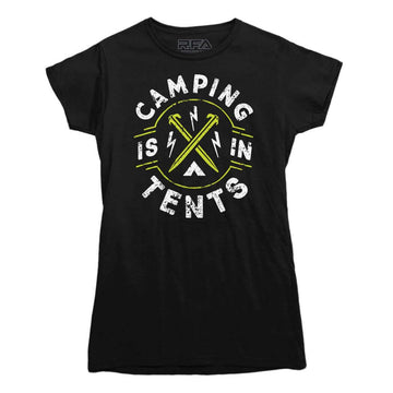 Le camping est dans des tentes T-shirt