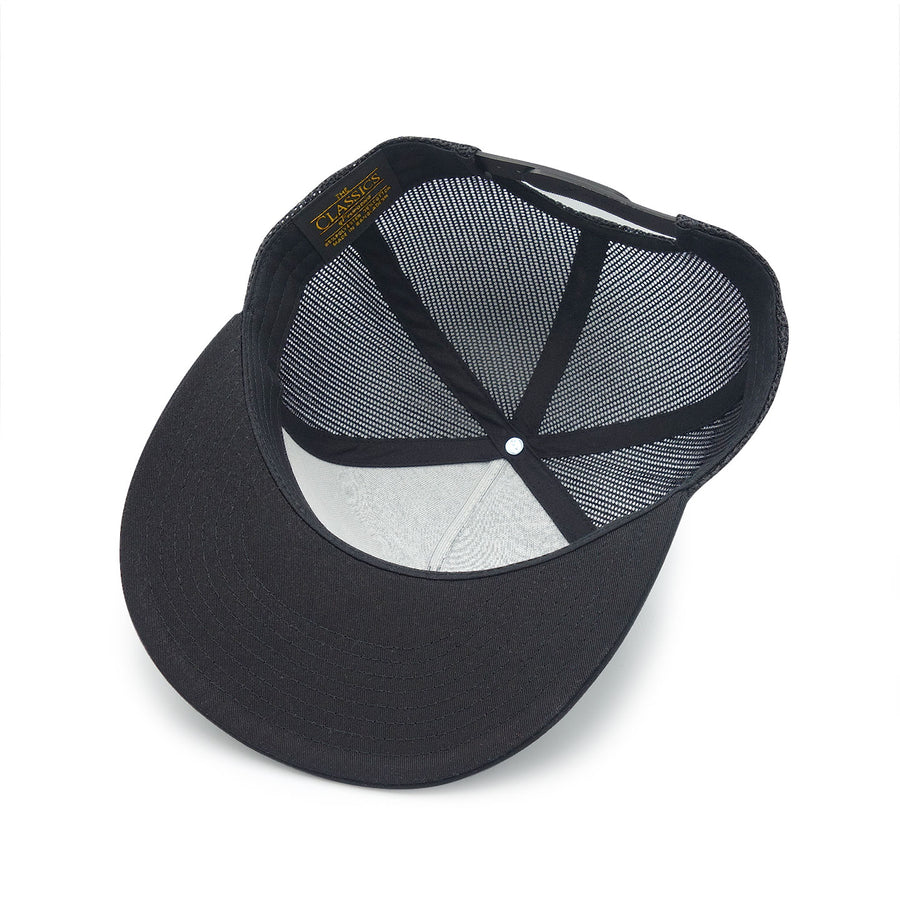 Canada Moose and Goose Black Flat Brim Trucker Cap