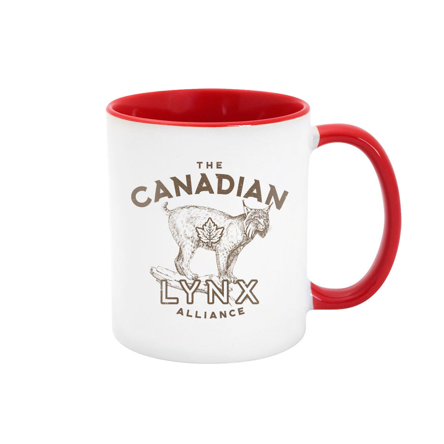 Canadian Lynx Alliance 11oz Mug Blanc avec Rouge