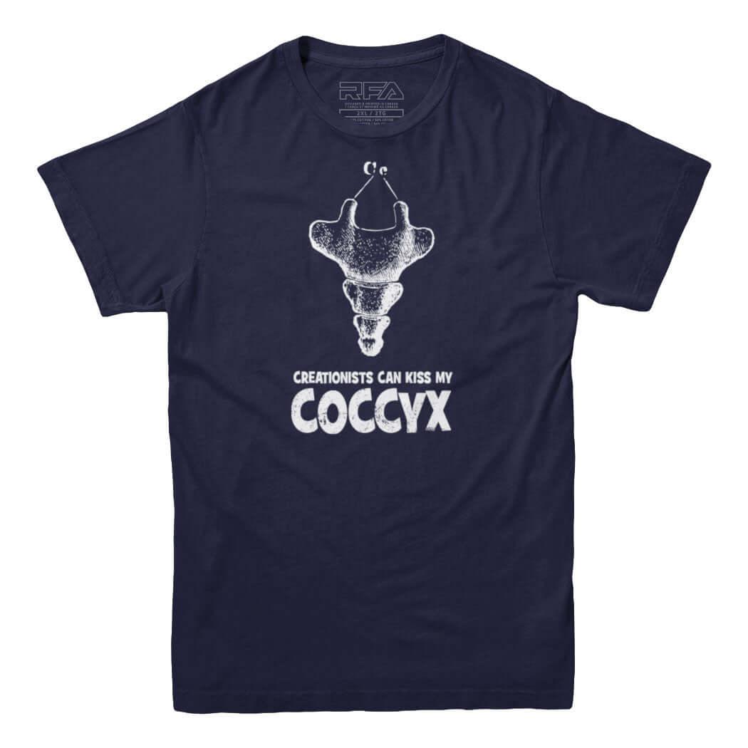 T-shirt Les créationnistes peuvent embrasser mon coccyx