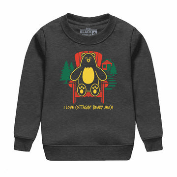 I Love Cottagin Beary Much Sweat-shirt ras du cou pour enfants