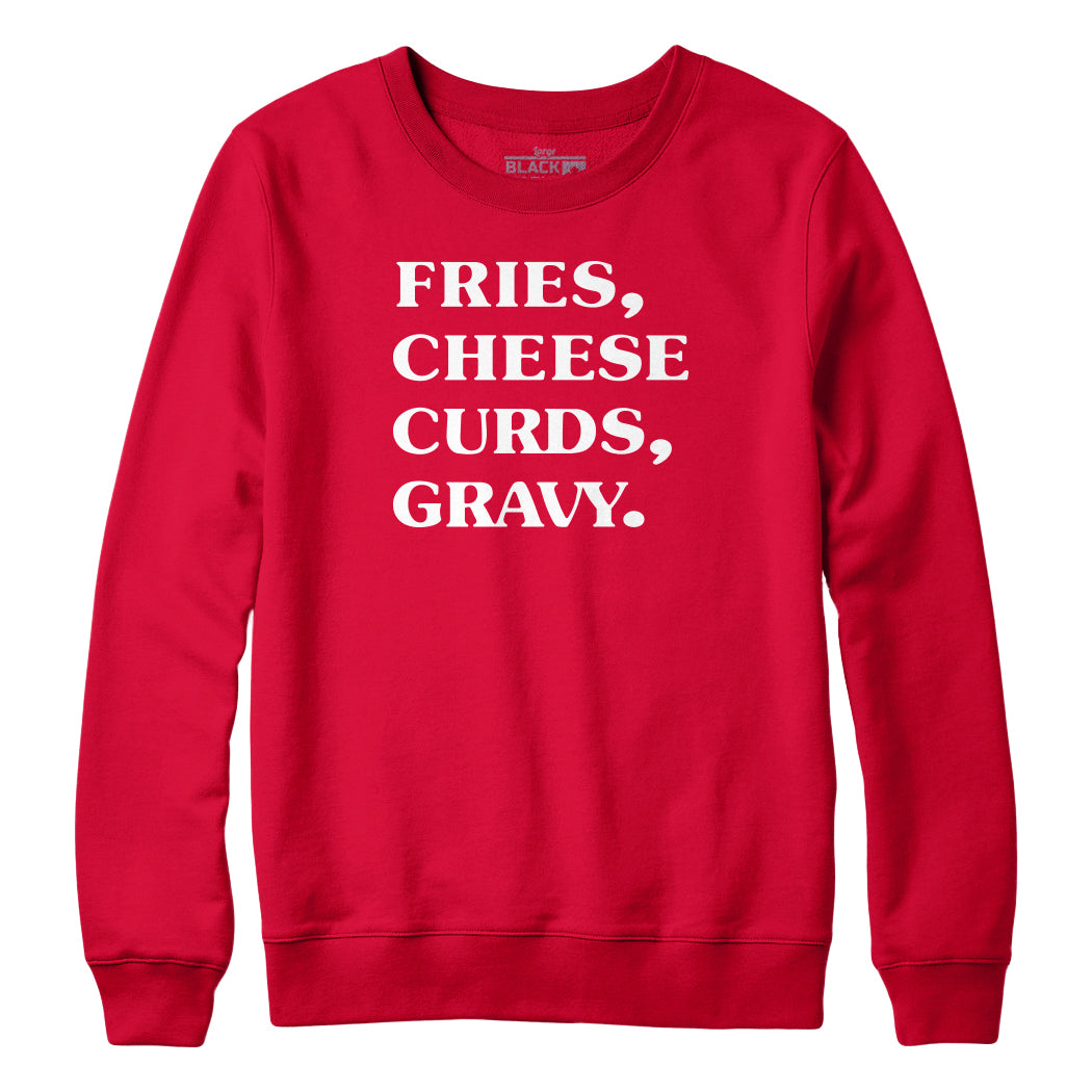 Fries Cheese Curds Gravy Sweatshirt Hoodie