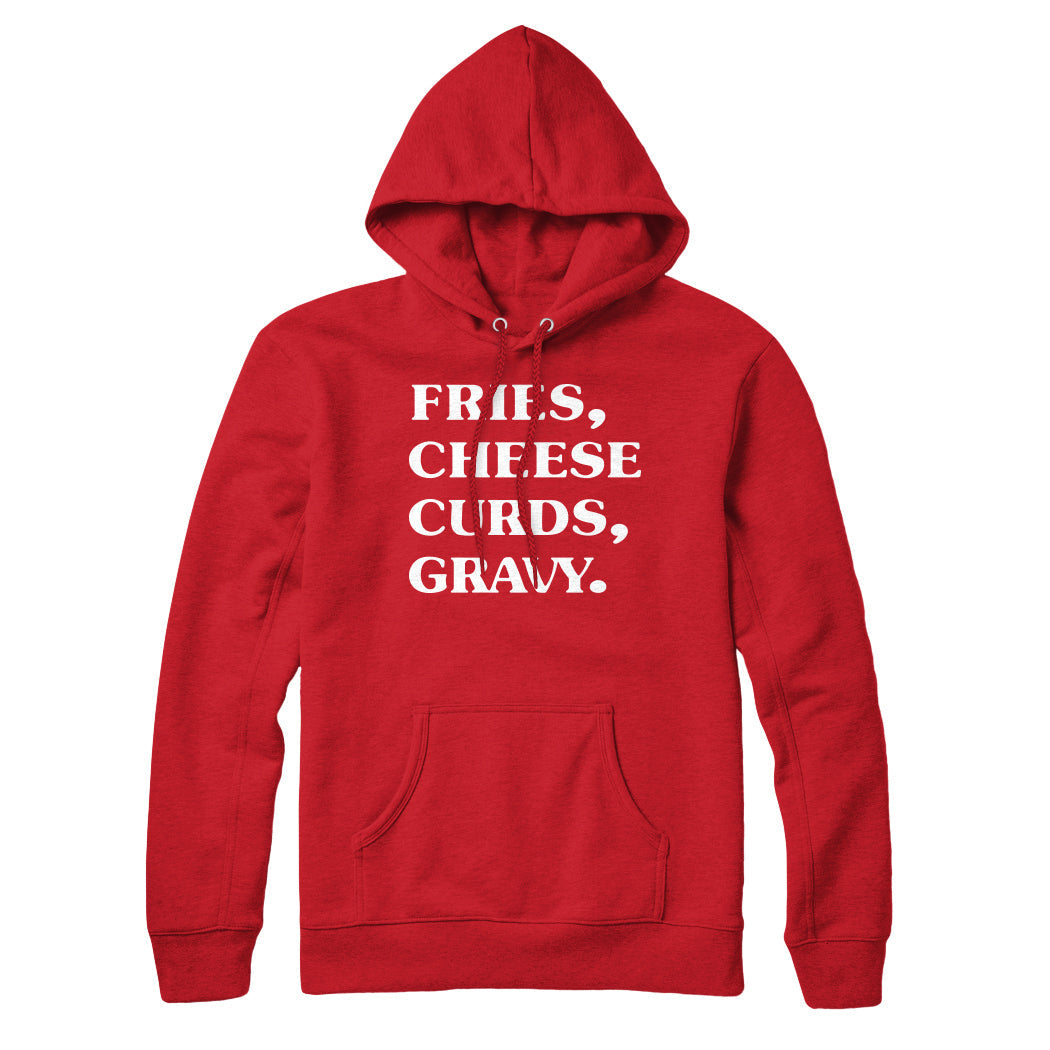 Fries Cheese Curds Gravy Sweatshirt Hoodie