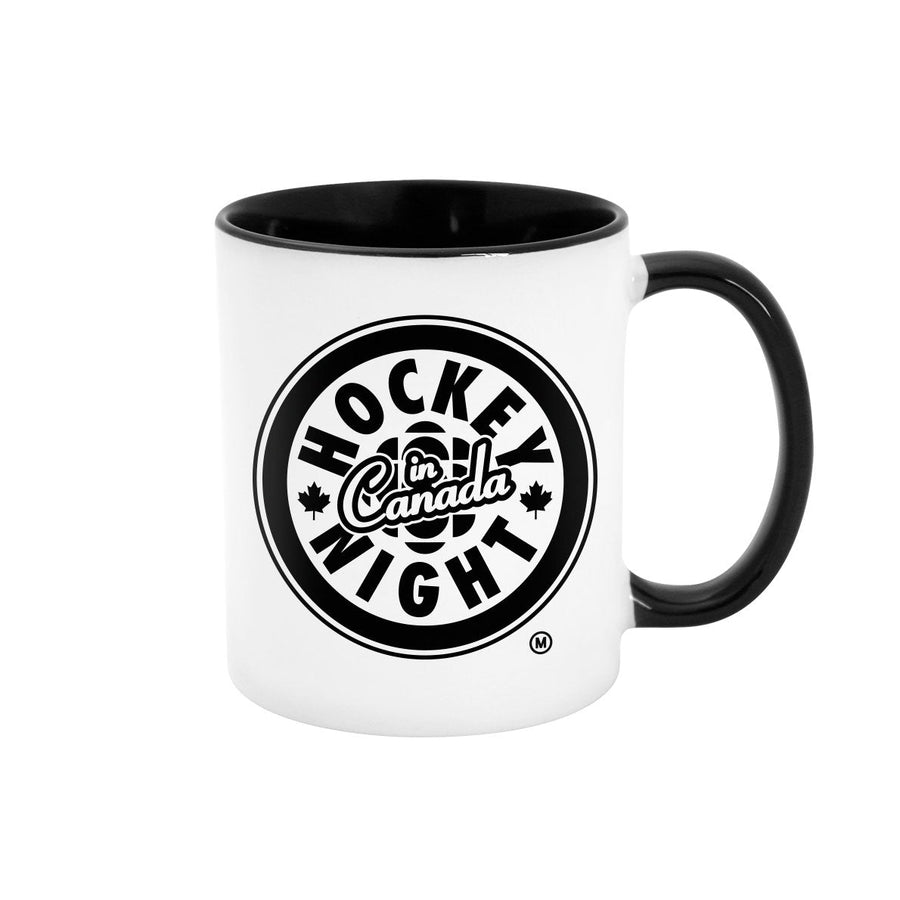 Hockey Night in Canada Monotone Logo 11oz Mug White with Black