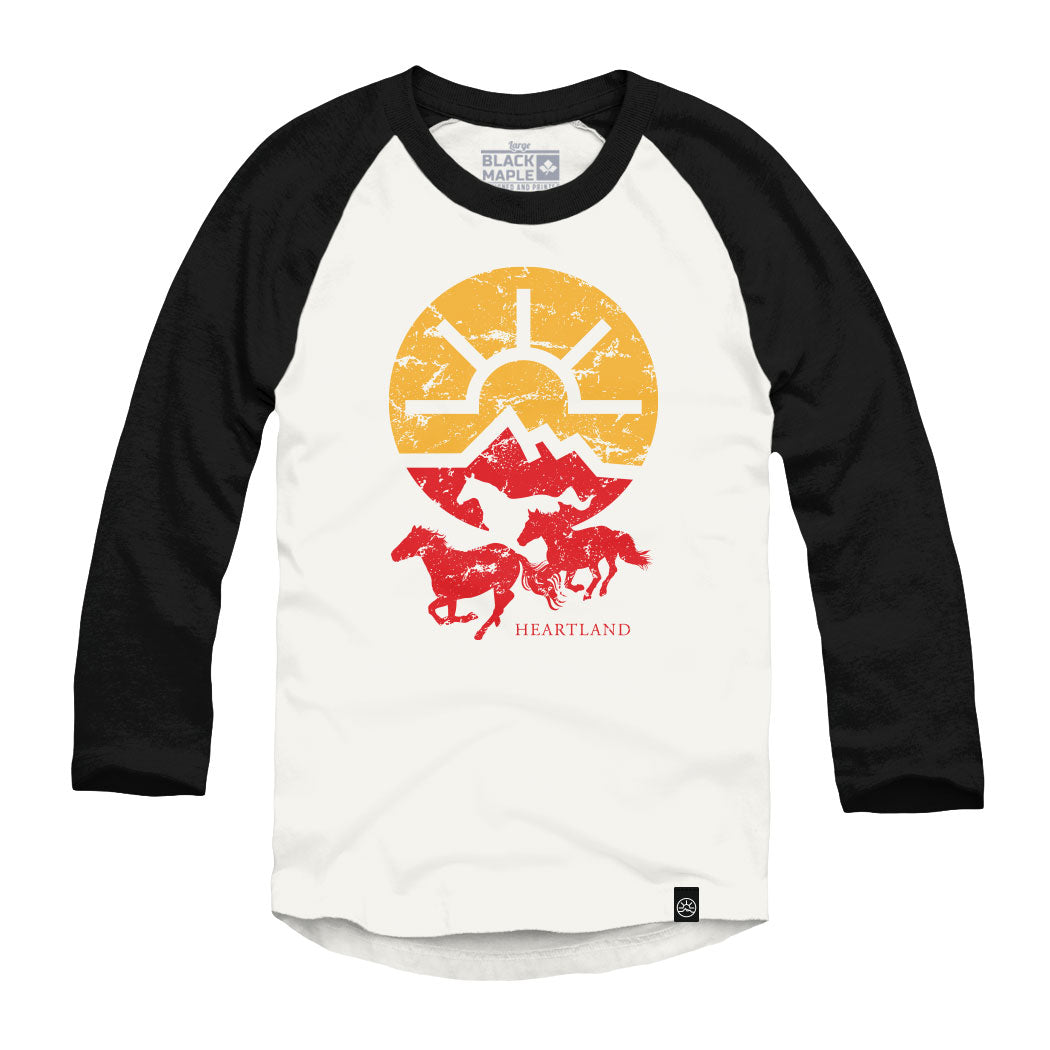 Heartland Running Horses Raglan