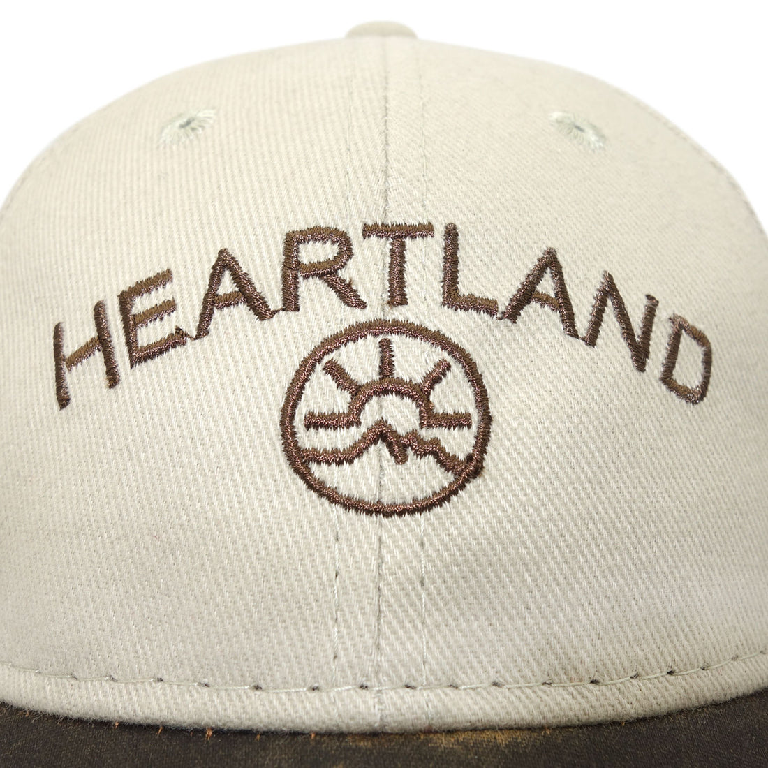 Heartland Ranch Logo Western Style Dad Cap Sand Adjustable