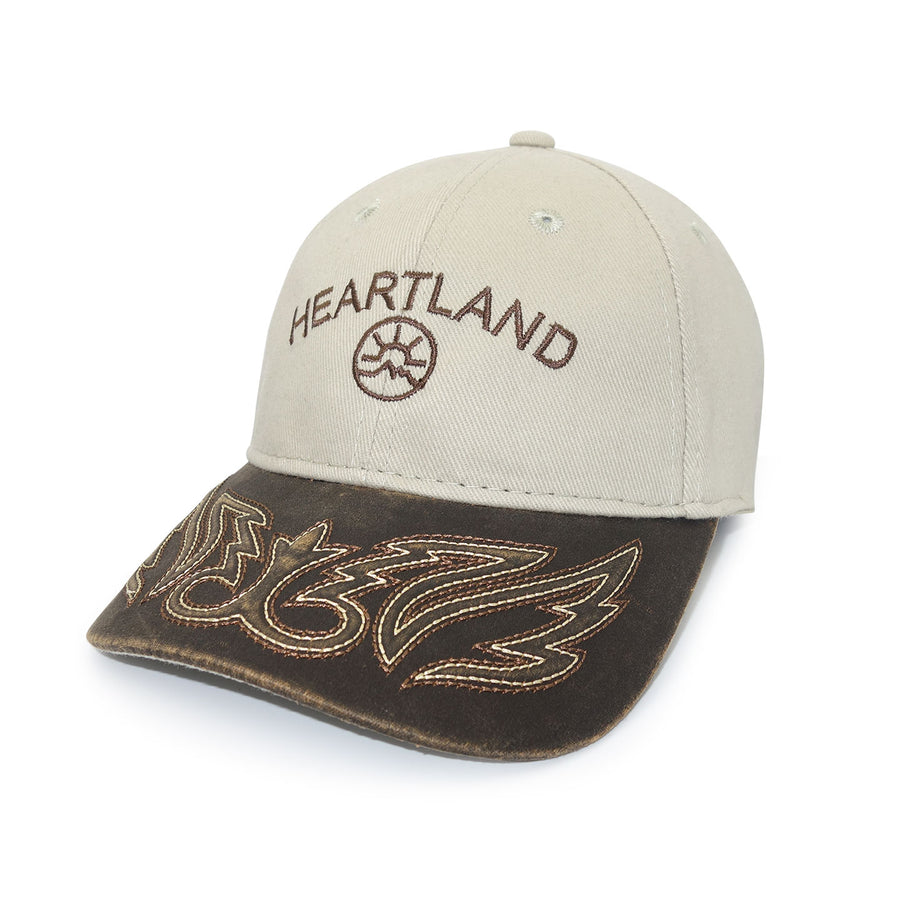 Heartland Ranch Logo Western Style Dad Cap Sand Adjustable