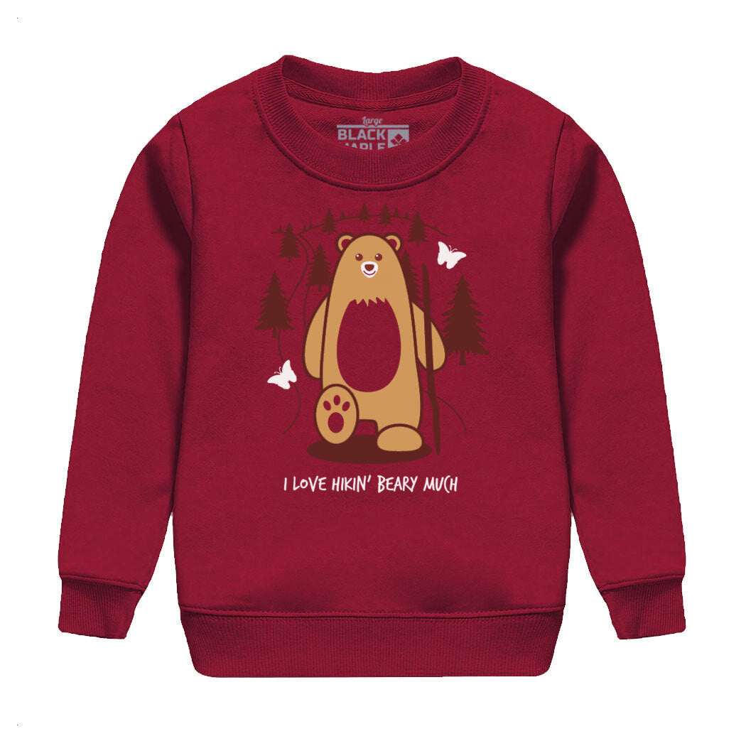 J'aime la randonnée Beary Much Sweat-shirt ras du cou pour enfants