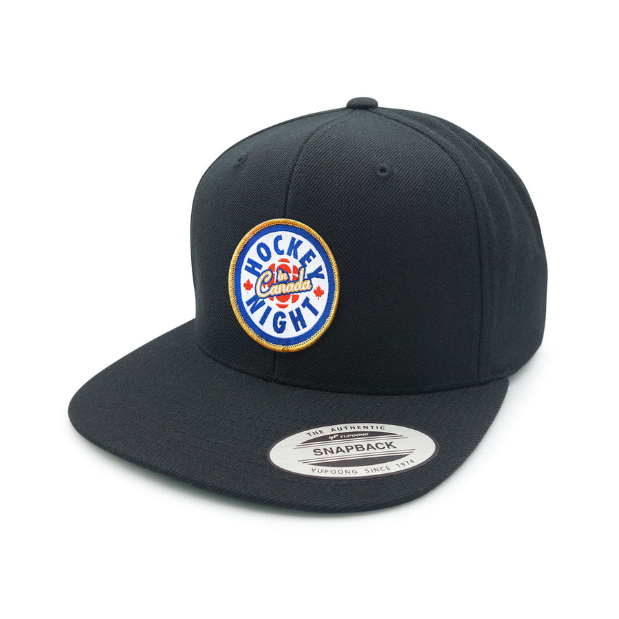 Hockey Night In Canada Black Six Panel Flat Bill Cap