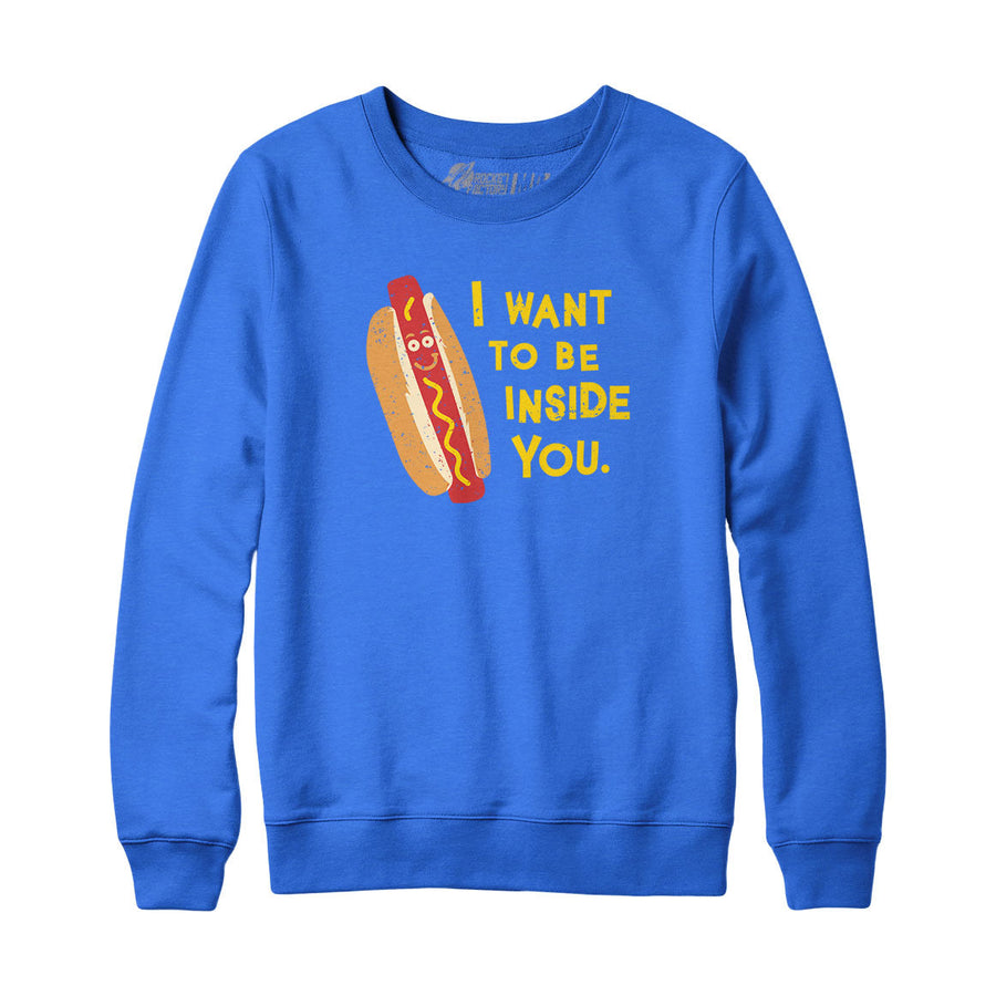 Sweat à capuche Hotdog Je veux être à l'intérieur de toi